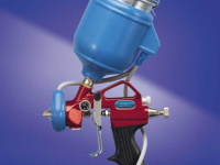 HS-30 spray gun with heated gravity cup and heated air
