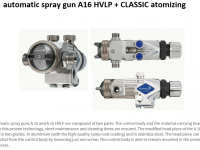 A16 automatic spray guns system, HVLP or Classic atomizing