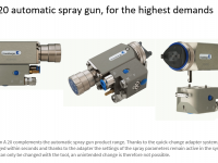 A20 automatic spray gun, for the highest demands