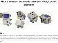 RMA  1 compact spray gun HVLP or CLASSIC s atomizing